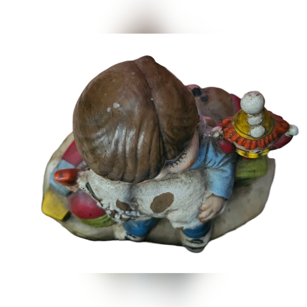 Vintage 1973 Ceramichrome Inc. Hand-Painted Boy Dog Clown Bear Statue USA Made - Picture 7 of 13